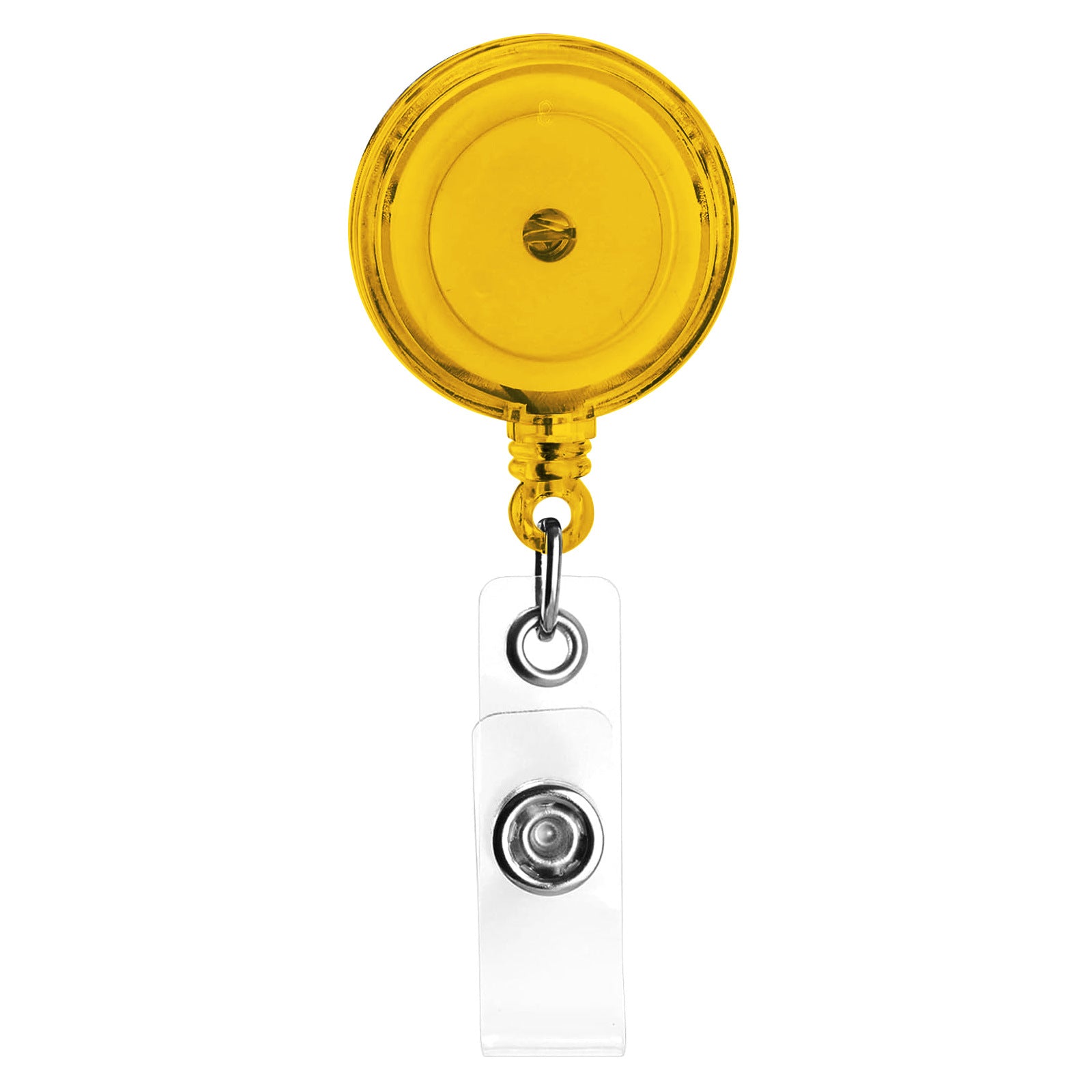 Wholesale Color Semi Transparent High Elasticity Badge Scroll with Retractable Plastic Keychain